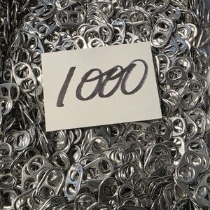 1000 Aluminum Pull Tabs  Can Tabs Silver Clean